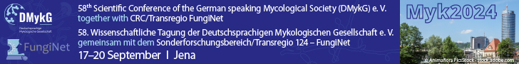 Logo 58. Wissenschaftliche Tagung der Deutschsprachigen Mykologischen Gesellschaft e. V. gemeinsam mit dem Sonderforschungsbereich/ Transregio 124 – FungiNet